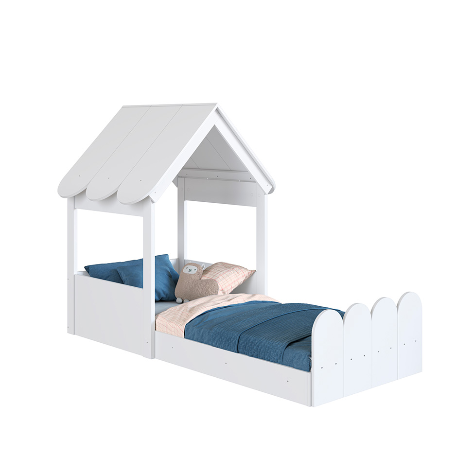 Cama Infantil Montessoriana Casinha Branca