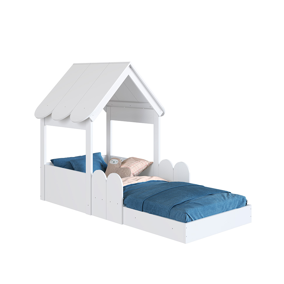 Cama Infantil Montessoriana Casinha Branca