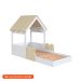 Cama Infantil Montessoriana Casinha Branca e Carvalho