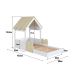 Cama Infantil Montessoriana Casinha Branca e Carvalho