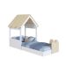 Cama Infantil Montessoriana Casinha Branca e Carvalho