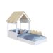 Cama Infantil Montessoriana Casinha Branca e Carvalho