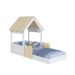 Cama Infantil Montessoriana Casinha Branca e Carvalho