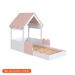 Cama Infantil Montessoriana Casinha Branca e Rosa