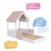 Cama Infantil Montessoriana Casinha Branca e Rosa