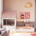 Cama Infantil Montessoriana Casinha Branca e Rosa