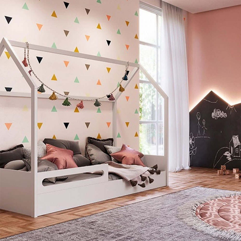 Cama Infantil Montessoriana Casinha Tivoli Branca