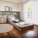 Cama Infantil Montessoriana Mavi Bouclé Bege e Caramelo