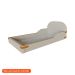 Cama Infantil Montessoriana Mavi Bouclé Bege e Caramelo