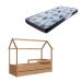 Cama Infantil Montessoriana Miney 2 GV Aveiro com Colchão Astra D20 Preto e Cinza