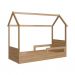 Cama Infantil Montessoriana Miney Aveiro com Colchão Solteiro D20 Preto e Cinza