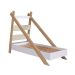 Cama Infantil Montessoriana Reims com Estante Itapuã e Branca