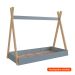 Cama Infantil Montessoriana com Colchão Espuma D23 (12x78x188) Cabana Azul e Itapuã