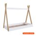 Cama Infantil Montessoriana com Colchão Espuma D23 (12x78x188) Cabana Branca e Itapuã
