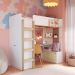 Cama Infantil Multifuncional Cora 4 PT Branca e Carvalho