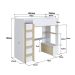 Cama Infantil Multifuncional Cora 4 PT Branca e Carvalho