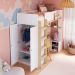 Cama Infantil Multifuncional Cora 4 PT Branca e Carvalho