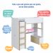 Cama Infantil Multifuncional Cora 4 PT Branca e Carvalho