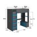 Cama Infantil Multifuncional Cora 4 PT Grafite e Azul