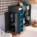 Cama Infantil Multifuncional Cora 4 PT Grafite e Azul