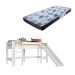 Cama Infantil Slide com Escorregador Branca com Colchão Astra D20 Preto e Cinza