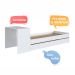 Cama Infantil com Cama Auxiliar e Escrivaninha Curve Branca