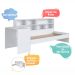 Cama Infantil com Escrivaninha e Nicho Curve Branca