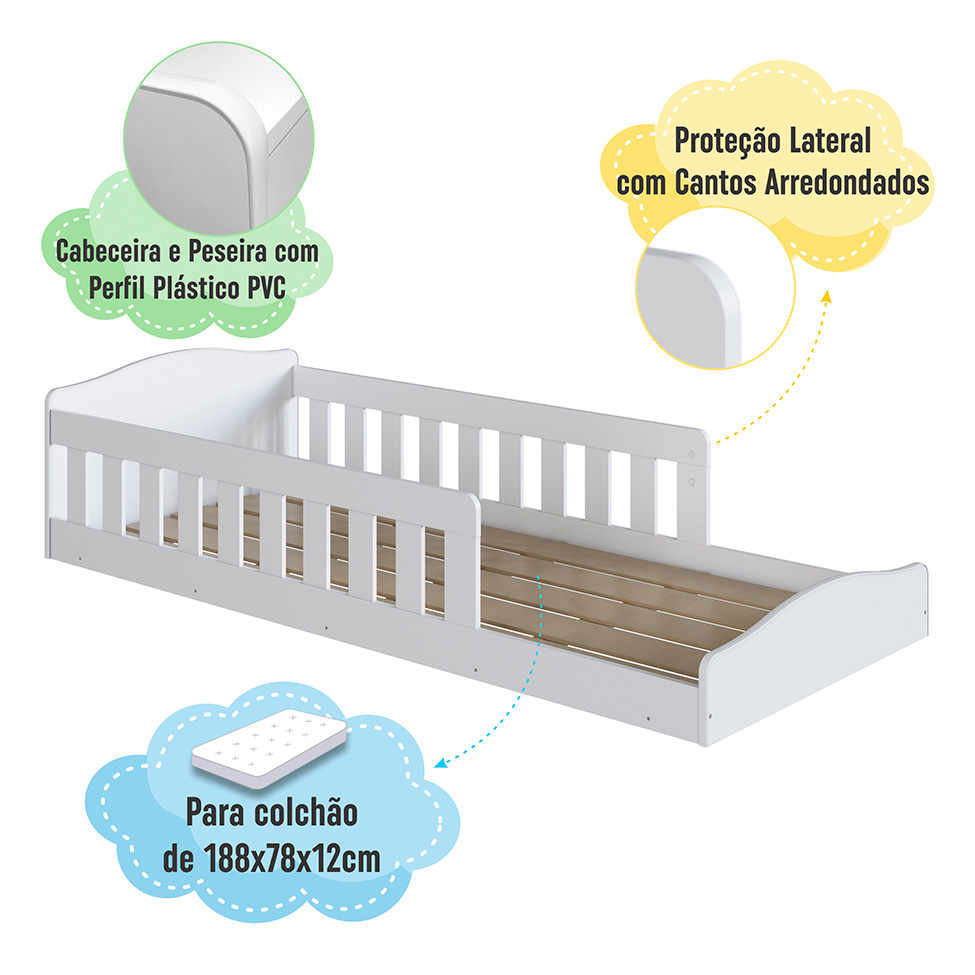 Cama Montessoriana Encanto Branca