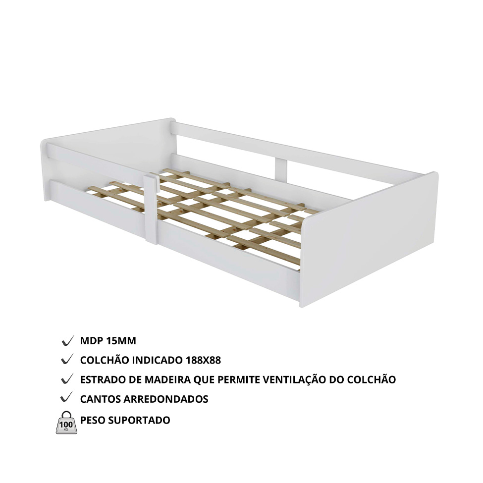 Cama Montessoriana Soft Branca