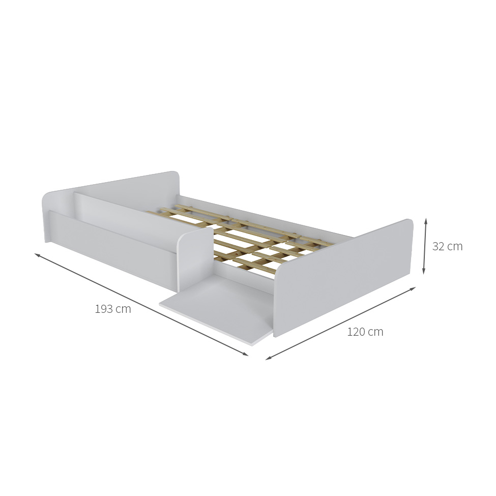 Cama Montessoriana com Nicho e Rampa Dream Branca