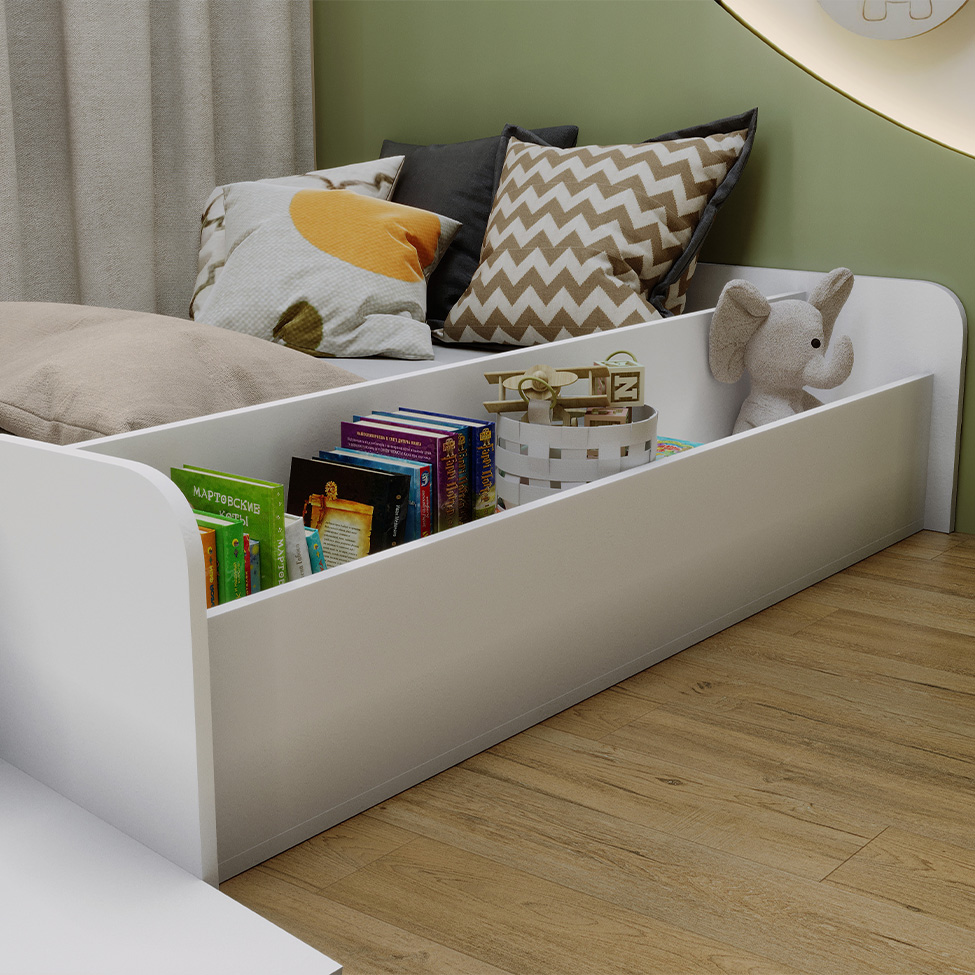 Cama Montessoriana com Nicho e Rampa Dream Branca