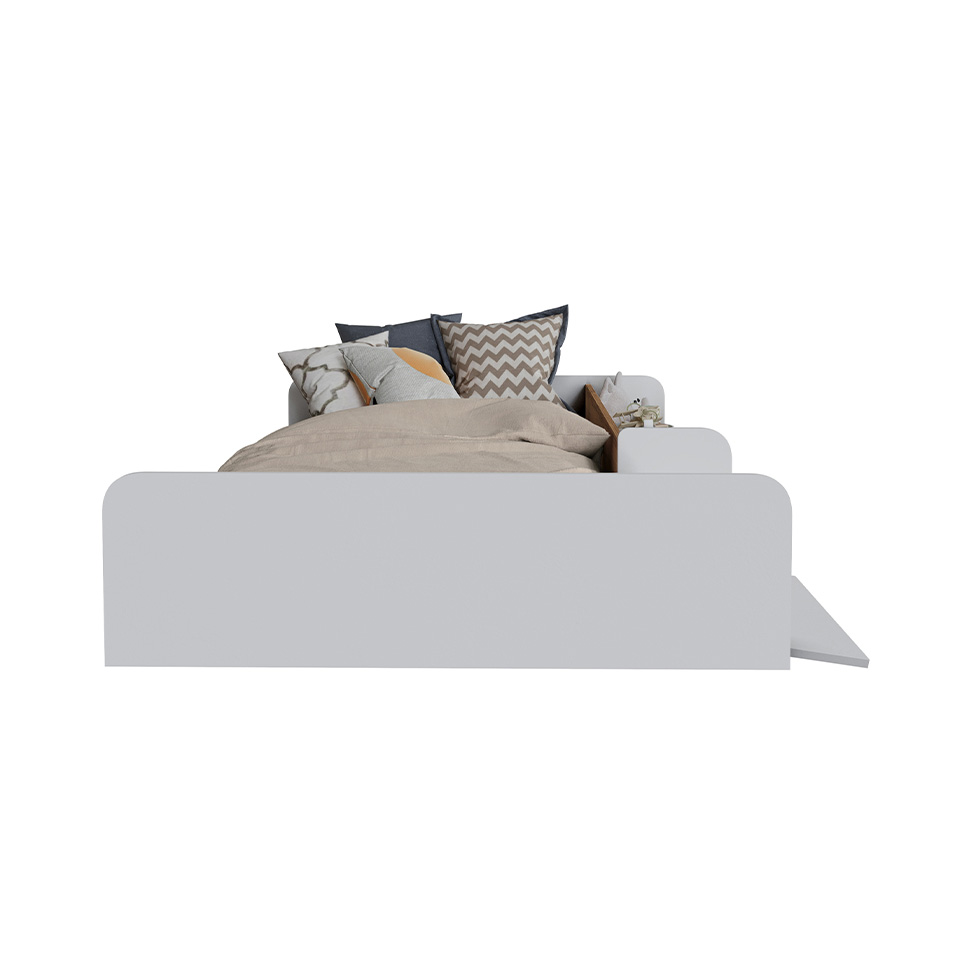 Cama Montessoriana com Nicho e Rampa Dream Branca e Mel