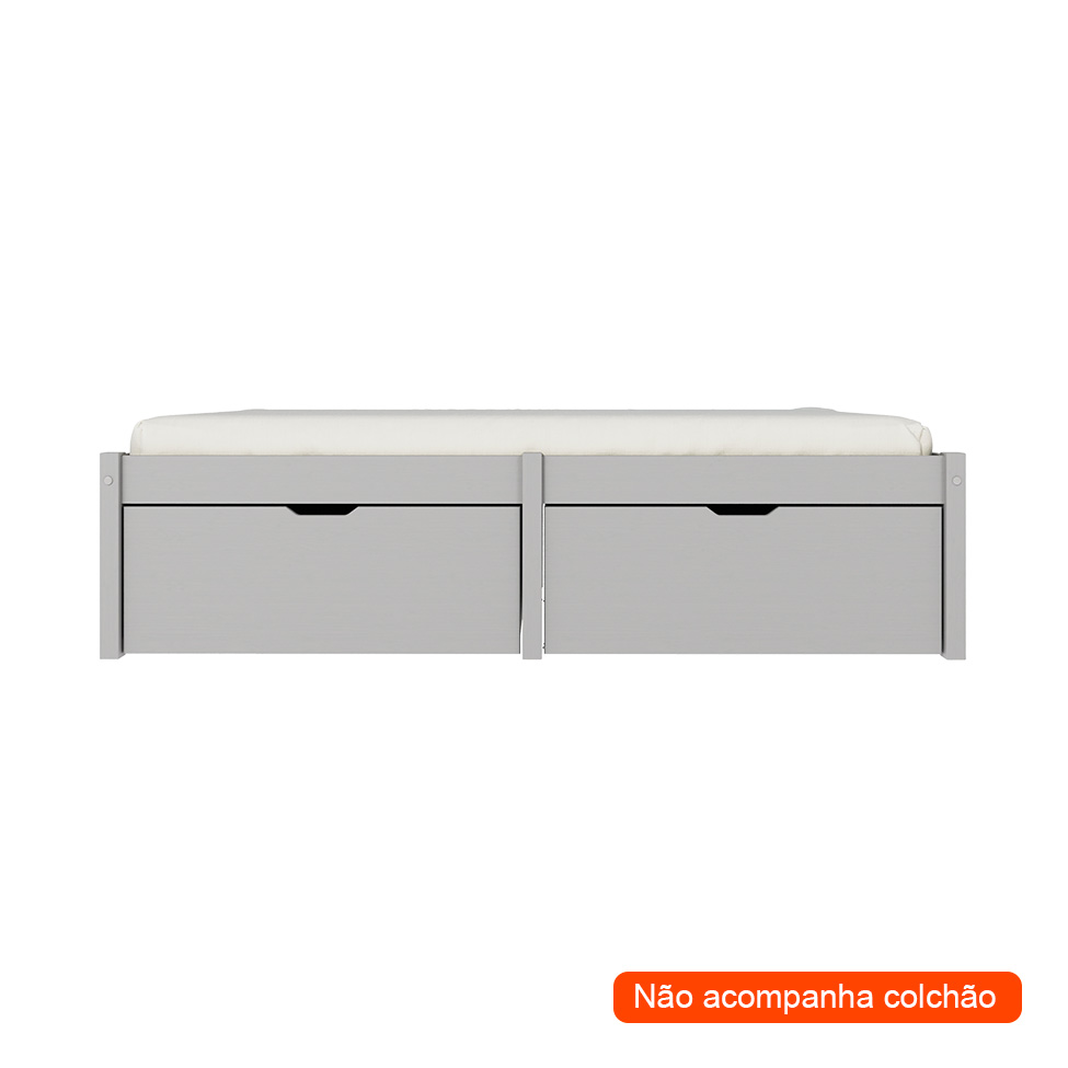 Cama Solteiro Beauty 2 GV Madeira Maciça Cinca Claro