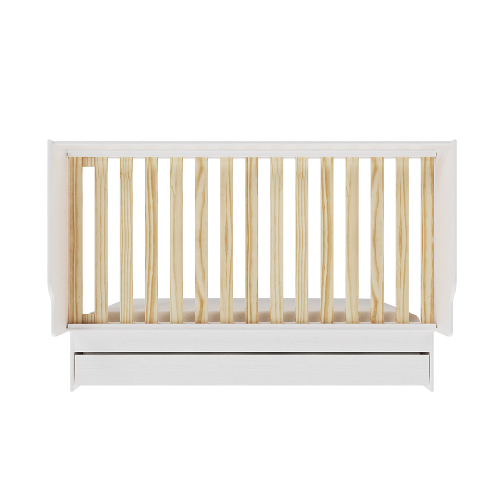 Cama Solteiro Extensível com Cama Auxiliar Flip Branca