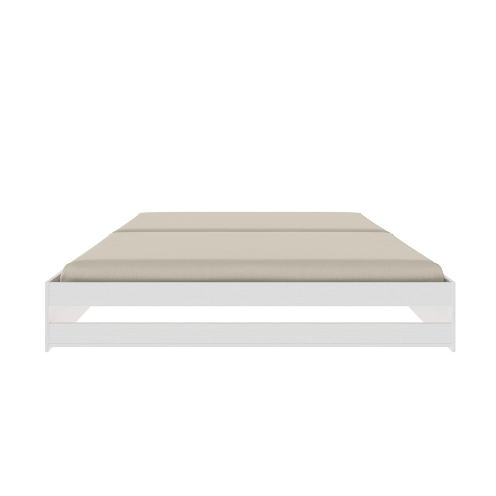 Cama Solteiro Extensível com Cama Auxiliar Flip Branca