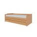 Cama Solteiro Extensível com Cama Auxiliar Flip Natural