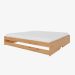 Cama Solteiro Extensível com Cama Auxiliar Flip Natural