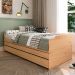 Cama Solteiro Extensível com Cama Auxiliar Flip Natural