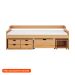 Cama Solteiro Floro 5 Gavetas Natural