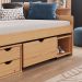 Cama Solteiro Floro 5 Gavetas Natural