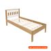 Cama Solteiro Gardênia Amêndoa e Branca