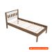 Cama Solteiro Gardênia Nogal e Branca