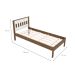 Cama Solteiro Gardênia Nogal e Branca