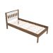 Cama Solteiro Gardênia Nogal e Branca