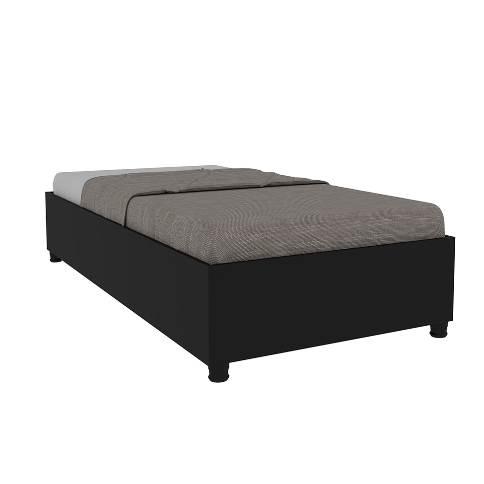 Cama Solteiro Monaco Preta