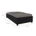 Cama Solteiro Monaco Preta