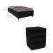 Cama Solteiro Monaco com Mesa de Cabeceira Veronna 3 GV Preto