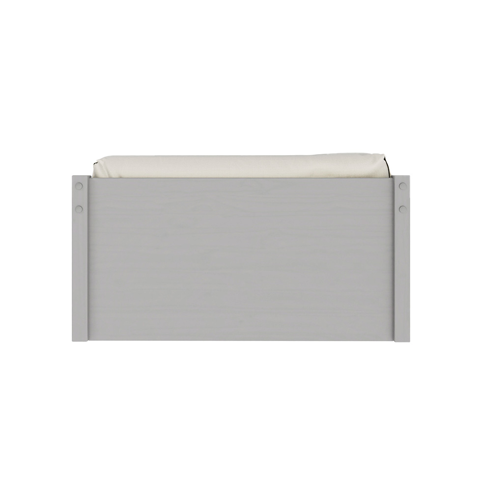 Cama Solteiro Multifuncional Charme 5 GV Madeira Maciça Cinza Claro