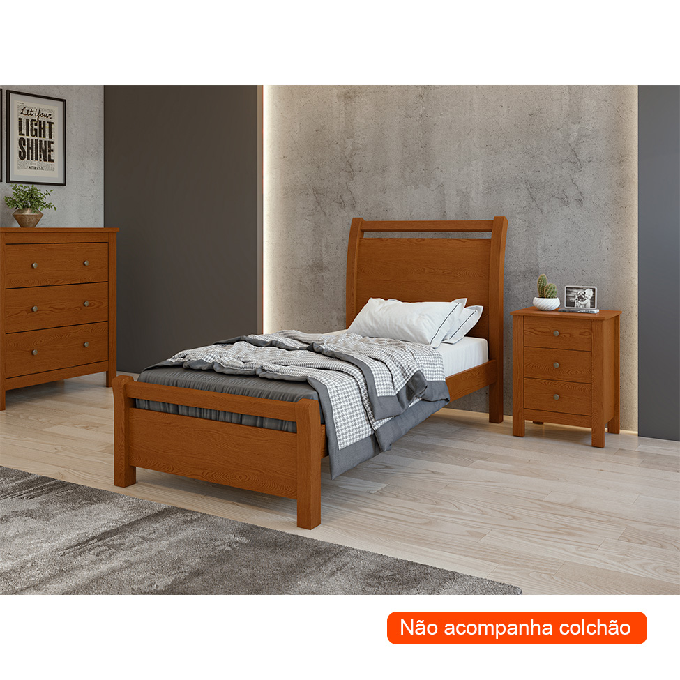 Cama Solteiro Reali Frassino
