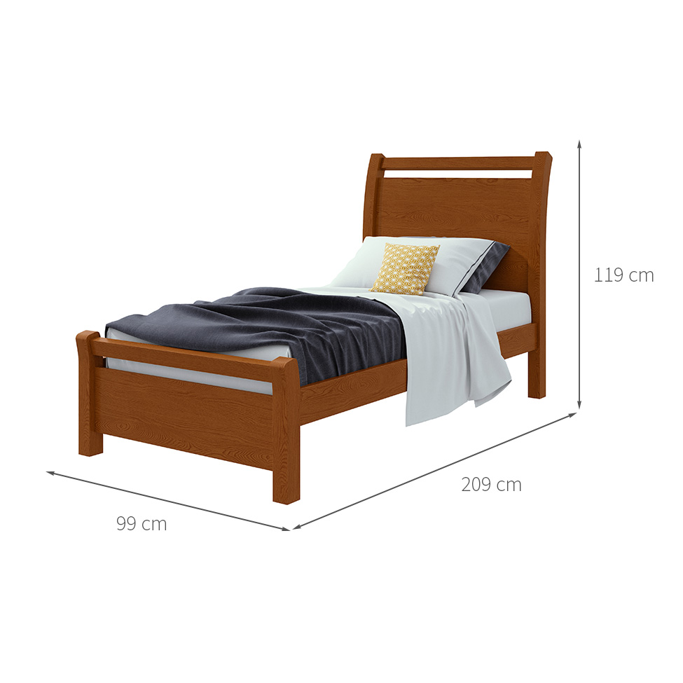 Cama Solteiro Reali Frassino